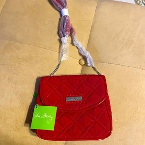 Vera Bradley red crossbody chain strap purse NWT